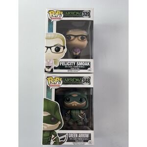 Funko Pops!  FELICITY SMOAK #320 and GREEN ARROW #348 Arrow Series Set/2